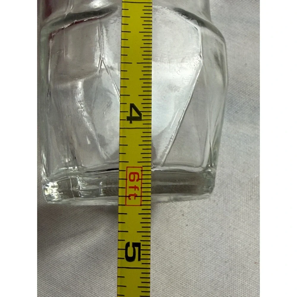 Vintage Set of 8 Glass McCormick Spice Jars with Sage Green Shaker Clear Faceted